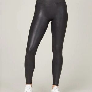 NWOT Spanx Black  Faux Leather Leggings 2X